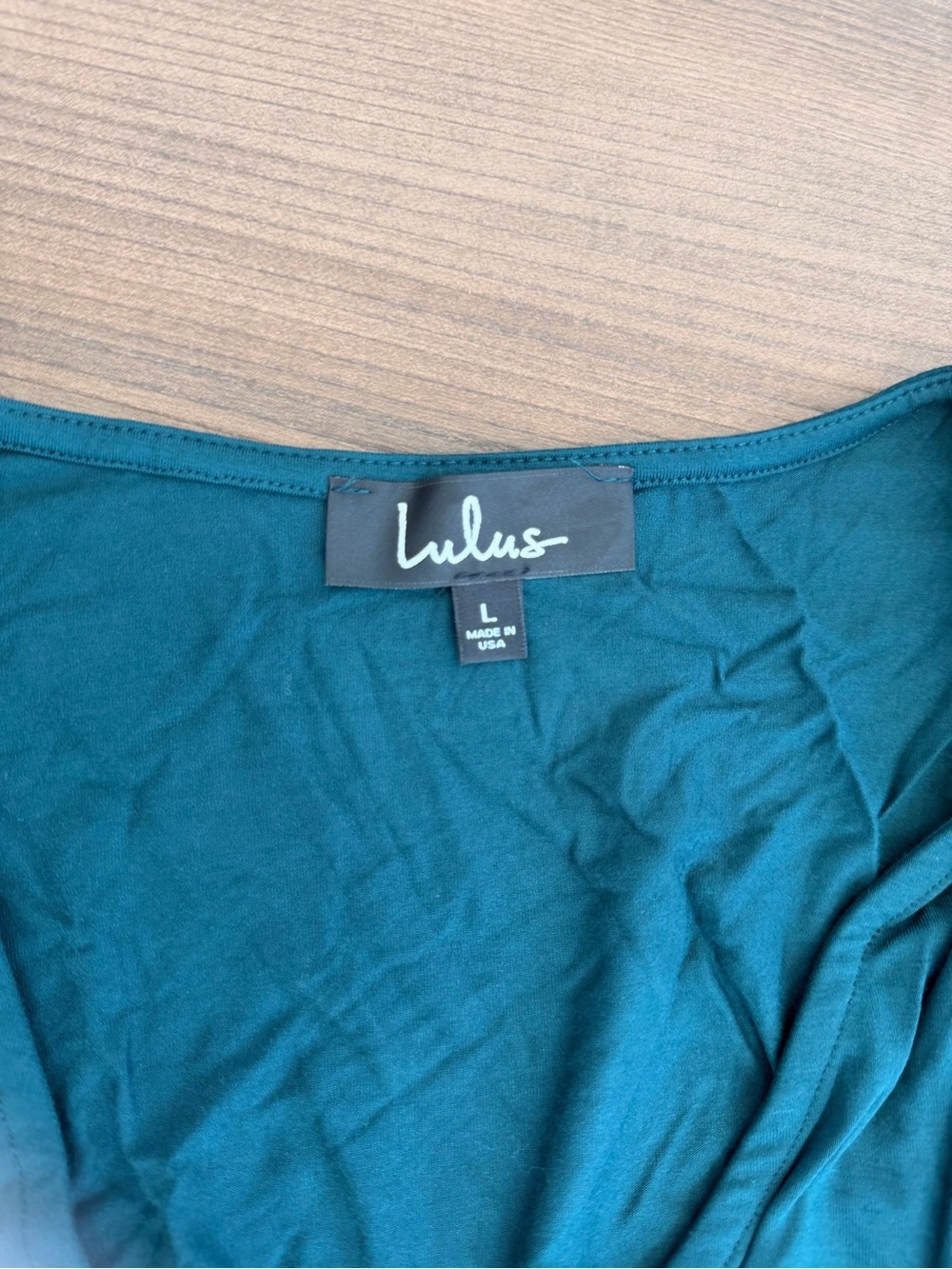 NWT Lulus All At Once Forest Green Three-Quarter Sleeve Wrap
Dress - Picture 4 of 5